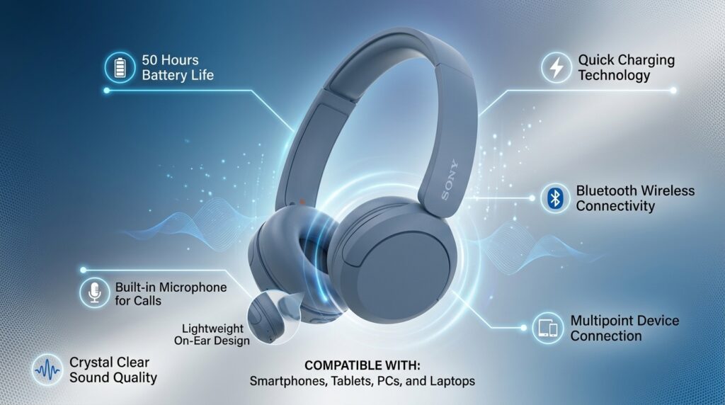 Sony WH-CH520 Wireless Bluetooth Headphones Review – Best Budget Sony Headphones
