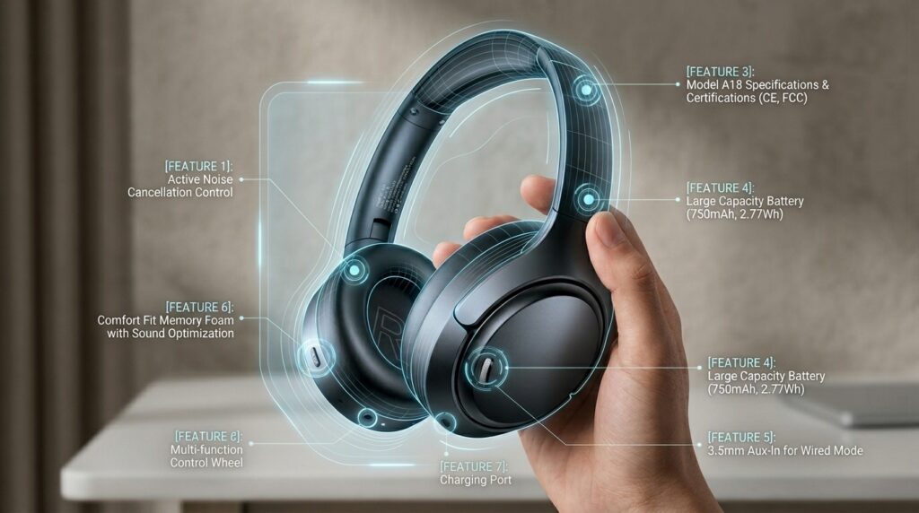 TAGRY A18 Wireless Headphones Review – 120H Battery & ANC Performance ii